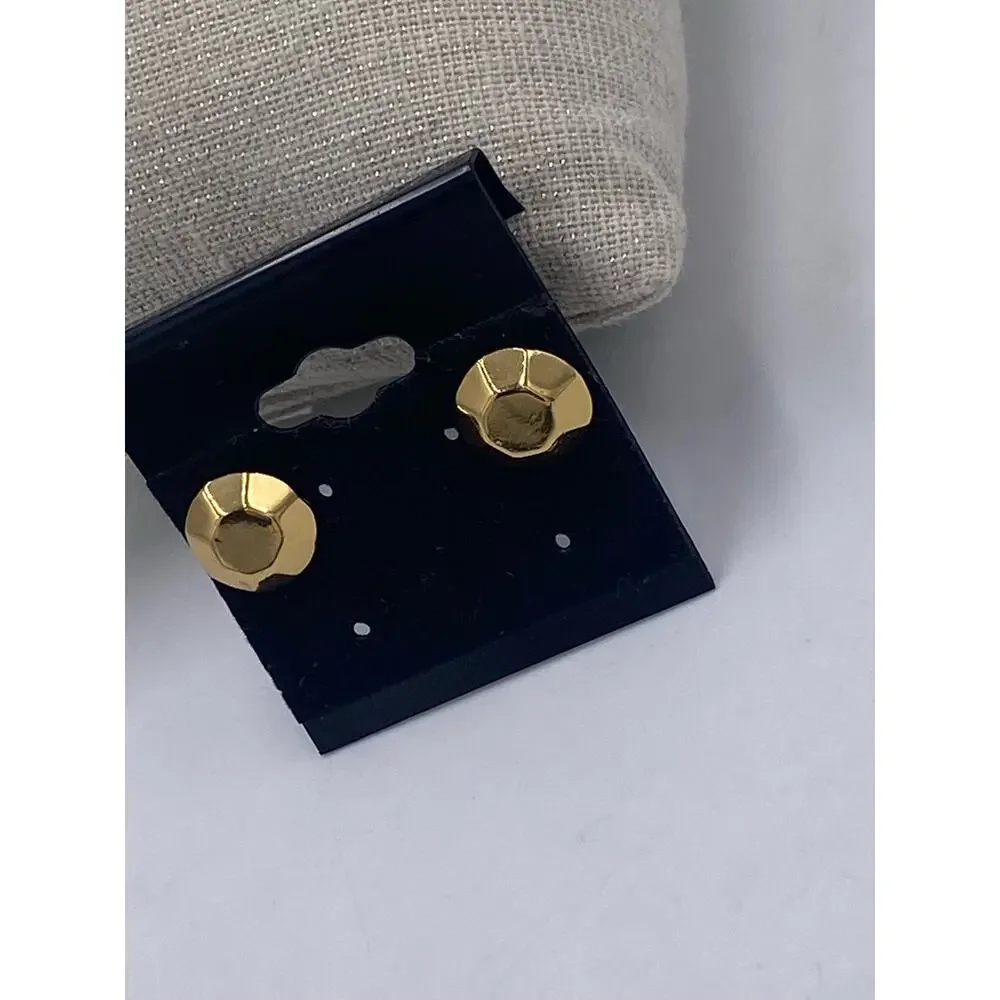 Kate Spade Gold‎ Plated Octagon Stud Earrings 10mm